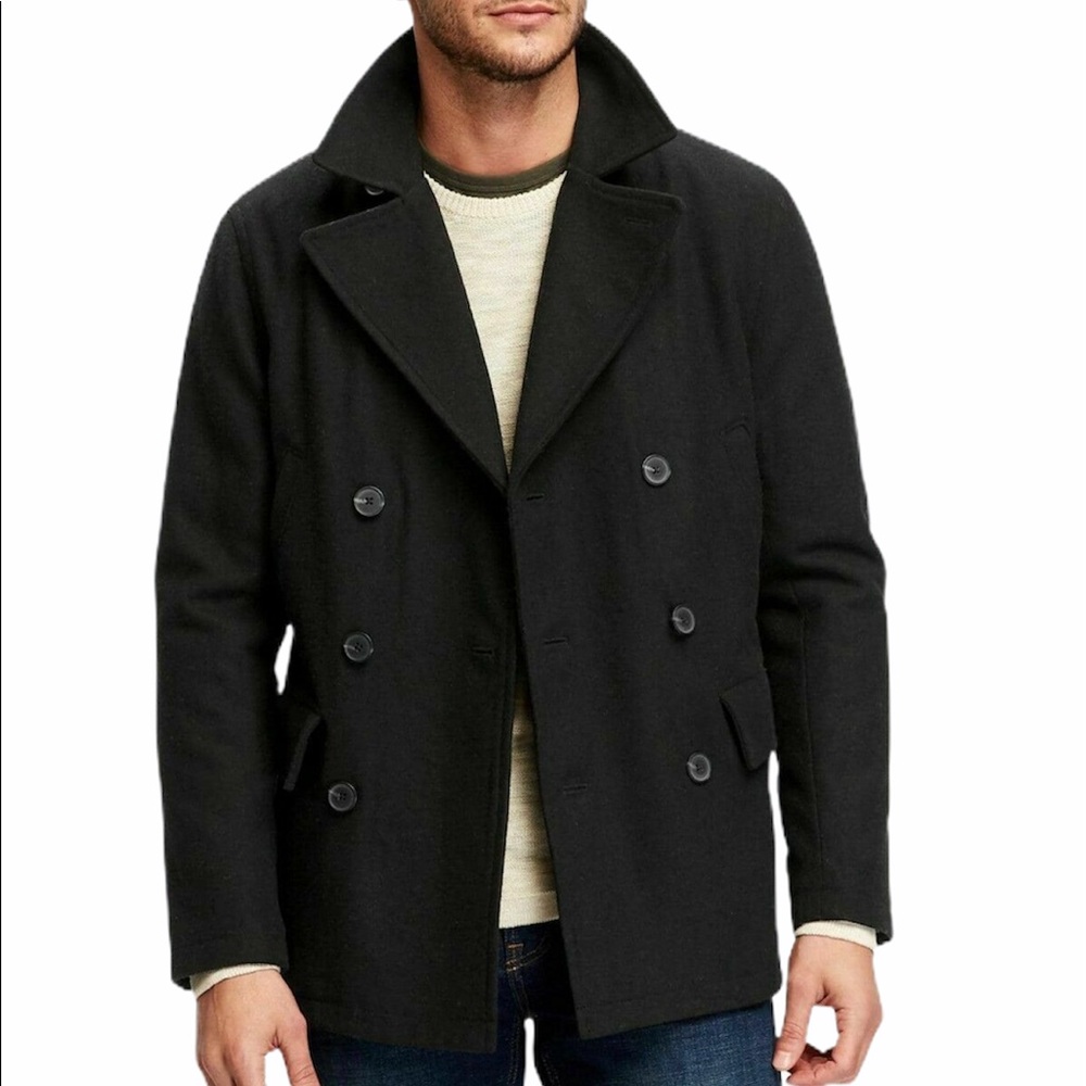 Old Navy Men’s Soft-Brushed Peacoat EUC